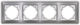Adeleq Switch Frame 4 Positions Horizontal Installation in Silver Color 15-0336