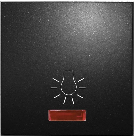 Adeleq Lighting Switch Front Switch Frame Button with Indicator in Black Color 15-041