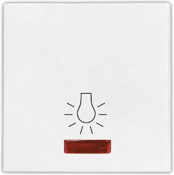 Adeleq Lighting Switch Front Switch Frame Button with Indicator in White Color 15-040