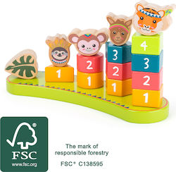 Small Foot Stacking Toy Η Ζούγκλα made of Wood for 12++ Months