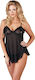 Cottelli Collection Babydoll Ruffles Set Babydoll Sexy Black