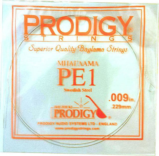 Prodigy Single Steel String for Baglama Baglama Plain RE1 9"