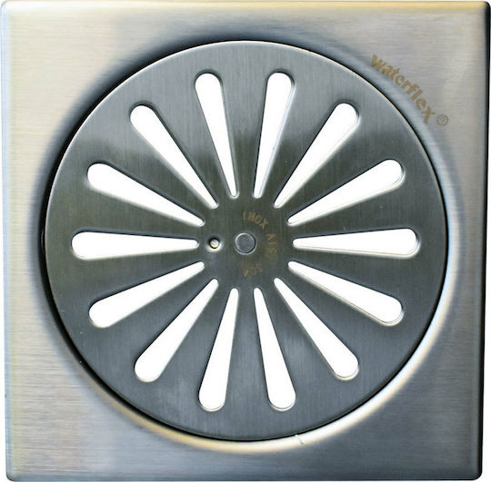 Waterflex Stainless Steel Rack Floor with Size 12x12cm Silver