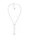 DKNY Drawstring Y Neck Crystal Necklace