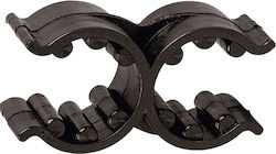 Lalizas Lalizas Plastic Clip Double Adjustable Support 18-25mm Black
