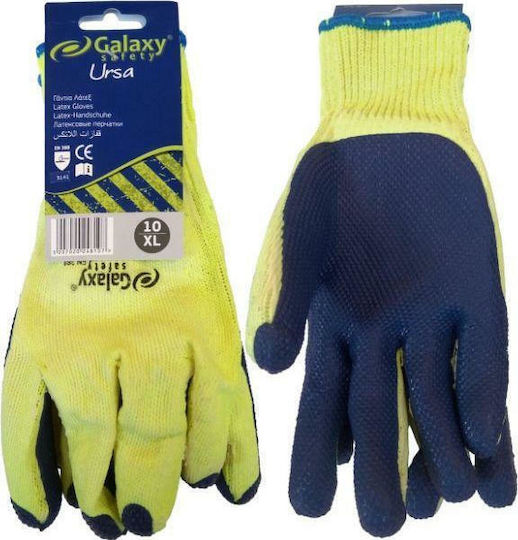 Galaxy Ursa 248 Gloves for Work Yellow Latex 1pcs