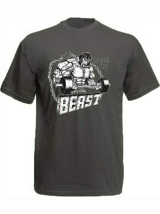 Beast Gym tricou Gri închis