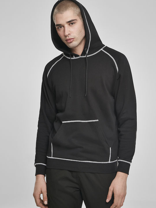 Urban Classics TB3687 Men's Sweatshirt with Hood and Pockets Black