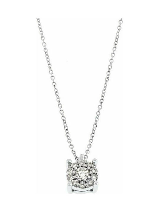 Fa Cad'oro Necklace from White Gold 18k with Diamond