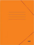 Next Φάκελος με Λάστιχο για Χαρτί A4 Πορτοκαλί Πλαστικοποιημένος 35x25cm