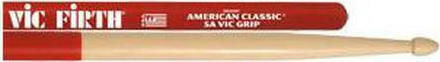 Vic Firth Hickory Μπαγκέτες Ντραμς American Classic Vic Grip Tear 5A με Σχήμα Μύτης Drop σε Κόκκινο Χρώμα