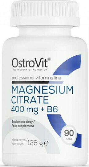 OstroVit Magnesium Citrate 400mg με Βιταμίνη B6 90 ταμπλέτες