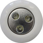 Eval Boat Ceiling Light Underwater Led Light 12/24V 5.4W White 03889-1W