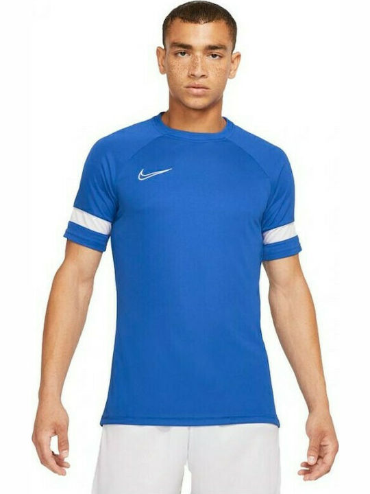 Nike Academy Herren Sport T-Shirt Kurzarm Dri-Fit Blau