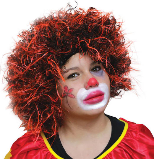 A0105 Rock Zweifarbig Karnevalsperücke Afro Orange