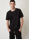Polo Herrenbluse Kurzarm Schwarze