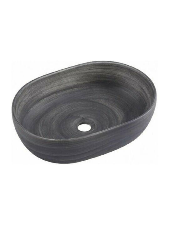 Gloria Scopelos Vessel Sink Porcelain 47x33x12.5cm Gray