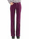 Attrattivo Women's Fabric Trousers Flare Burgundy