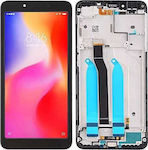 Οθόνη mit Touchscreen und Rahmen für Redmi 6a (Schwarz)