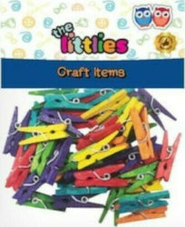 The Littlies Clothespins for Crafts 25mm 45pcs Ξύλινα Μανταλάκια Xρωματιστά 45τμχ 25mm 260510