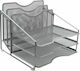 Osco Metallic Filing Tray with 3 Shelves 3978 Gray 24.7x29x32cm