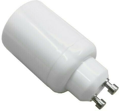 GloboStar Steckdosenadapter von GU10 zu E27 in Weiß Farbe 78954