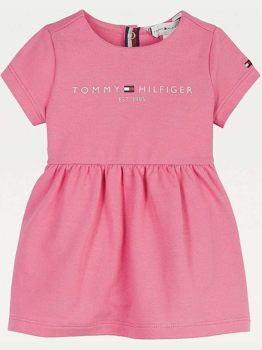 Tommy Hilfiger Φόρεμα Baby Essential Mädchen Kleid Kurzärmelig Rosa