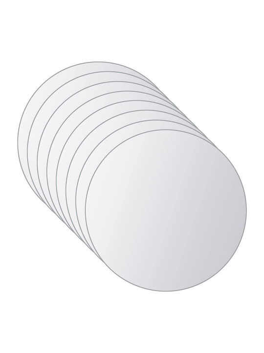 vidaXL Round Bathroom Mirror Set 15x15cm