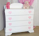 Rossella Baby Dresser with 4 Drawers White 99x50x100cm