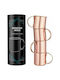 Navaris Moscow Mule Set of Glasses Cocktail/Drinking made of Stainless Steel Pink 475ml 4pcs