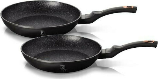 Berlinger Haus Black Rose Collection Set de tigăi din aluminiu turnat Negru cu strat antiaderent BH-1644 2buc