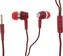 Ακουστικά Ψείρες In Ear Earphones με 3.5mm Κόκκινα
