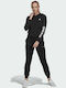 Adidas Essentials Logo French Terry Γυναικείο Σετ Φόρμας Μαύρο