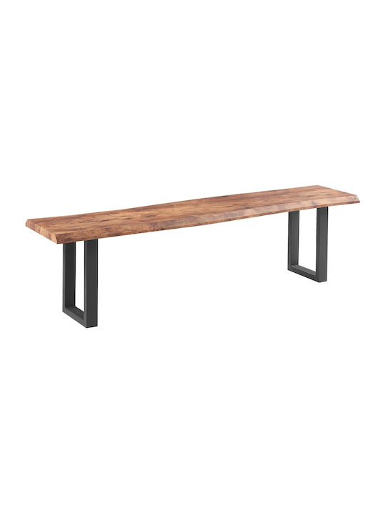 Lizard 3d Paper Dining Room Bench with Wooden Surface Dark Acacia 180x40x47cm