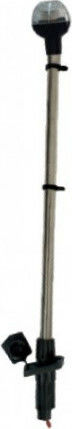 Eval Boat Lighting with Pole Perimeter Light with Pole Bracket and Plastic Base with Black Shell 01324-B