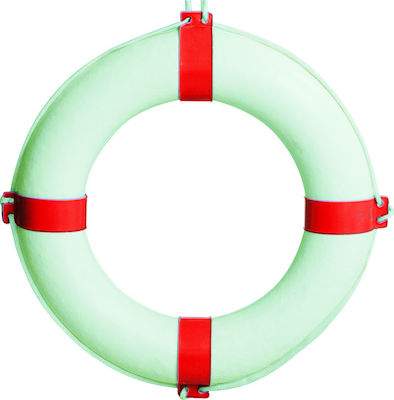 Eval Life Jacket Circular Adults Πολυστερίνης Ιταλικού Τύπου 40x65εκ Λευκό -Κόκκινο