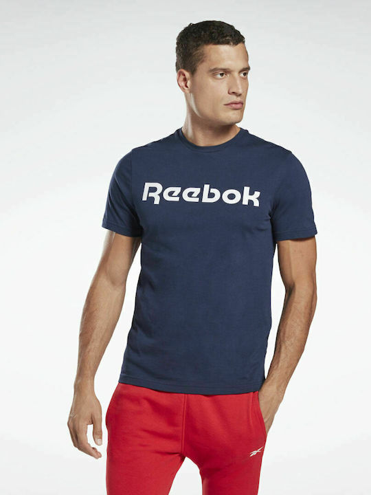 Reebok Graphic Series Linear Ανδρικό T-shirt Vector Navy με Λογότυπο
