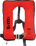 Eval Automatic Adults Inflatable Life Waist Belt Φουσκωτό 150N Κόκκινο με Κρίκο Πρόσδεσης Simi