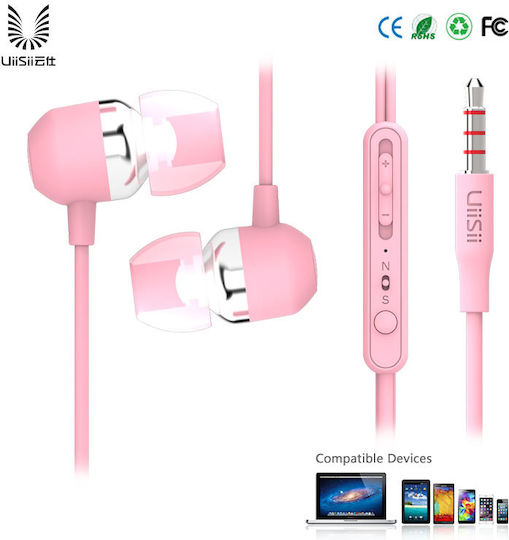 UiiSii U3 În ureche Handsfree cu Mufă 3.5mm Roz