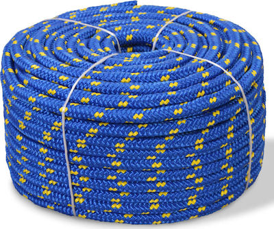 vidaXL Knitted 6mm Polypropylene Rope 100m Μπλε