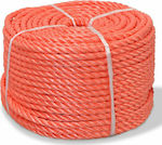 vidaXL Twisted 6mm Polypropylene Rope 200m Πορτοκαλί