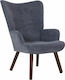 Alma Ohrensessel Samt Light Blue 69x76x97cm