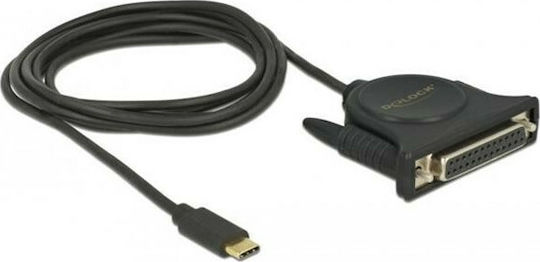 DeLock Καλώδιο RS232 25-pin male σε USB-C 1.8m