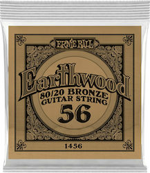 Ernie Ball Earthwood 80/20 Bronze Μονή Χορδή 80/20 Bronze 56"
