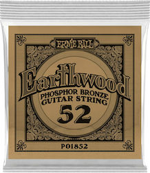 Ernie Ball Earthwood Μονή Χορδή Phosphor Bronze 52"