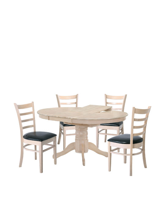 Dining Room Nirvana Expandable 5pcs 106(+30)x106cm