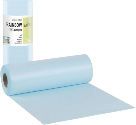 Soft Care Zahnhandtuch in Rolle Hellblau 1ply + 1ply ohne Dispenser