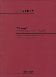 Ricordi Czerny Carl - 75 Studi Sheet Music for Accordion W041427000