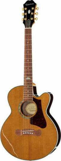 Epiphone Ακουστική Κιθάρα J-200 EC Studio Parlor Cutaway Natural