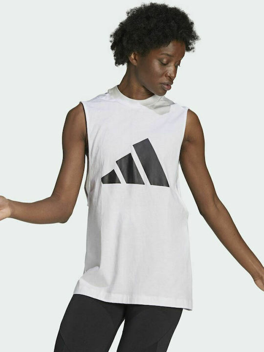 Adidas Sportswear Αμάνικη Γυναικεία Αθλητική Μπλούζα Λευκή